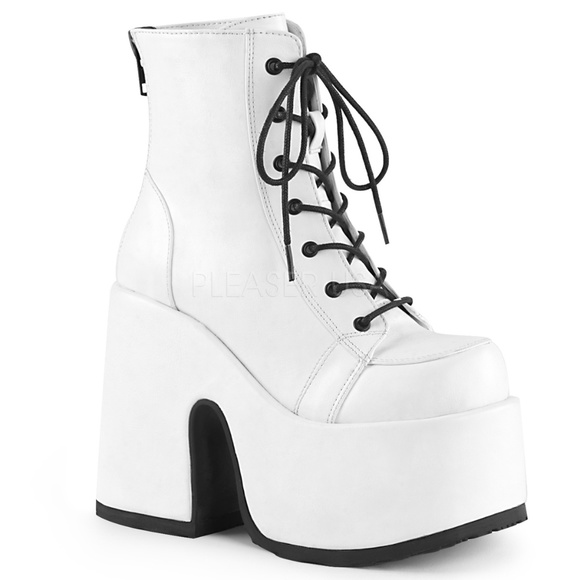 High Heel Platform Lace Up Ankle Boots - Picture 2 of 5
